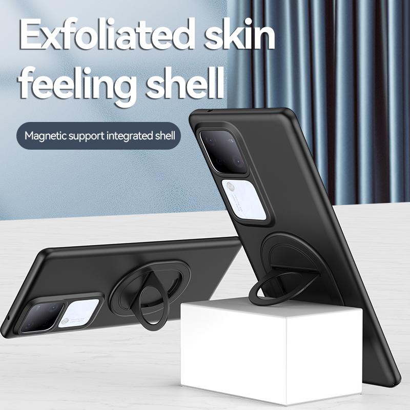 KEYSION Противоударный чехол для VIVO V30 Pro 5G V30 5G, матовый жесткий пластиковый чехол-подставка для телефона с кольцом, задняя крышка для VIVO V30 5G V30 Pro 5G