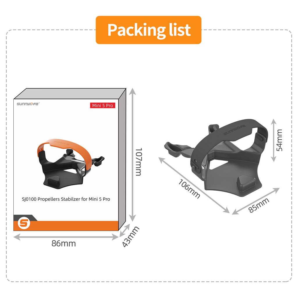 Propeller Holder Stabilizer & Foldable Landing Gear for DJI Mini 5 Pro Quick Release Drone Accessories