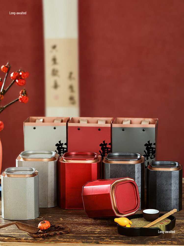 Universal Tea Tin Set: Empty Iron Cans for Black, Green, or White Tea – Perfect for Household or Gift Packaging