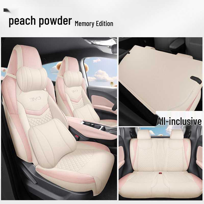 BYD Seagull Fabric Linen Cartoon Seat Cushion for Five-Seater Cars