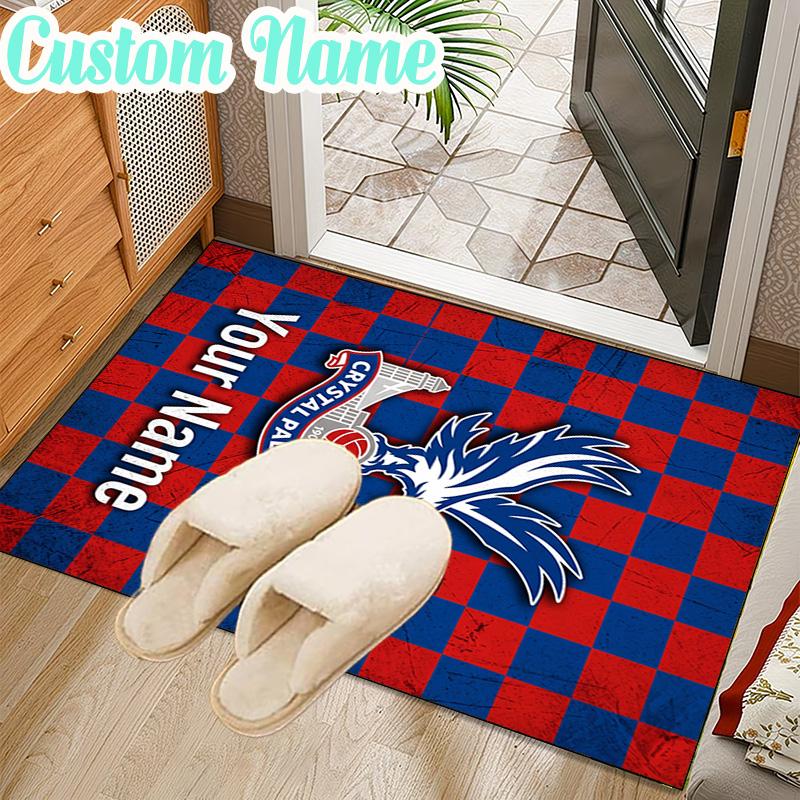 Custom Name Crystal Palace Football Club Rug Office Rug Chair Mat Non Slip Carpet Rugs for Bedrooms Dining Room Living Room Home Decor gifts