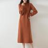 Women Sweater Dress 100% Wool Turtleneck Knit Long Pullover Winter Jumpers Wool Long Dress Female