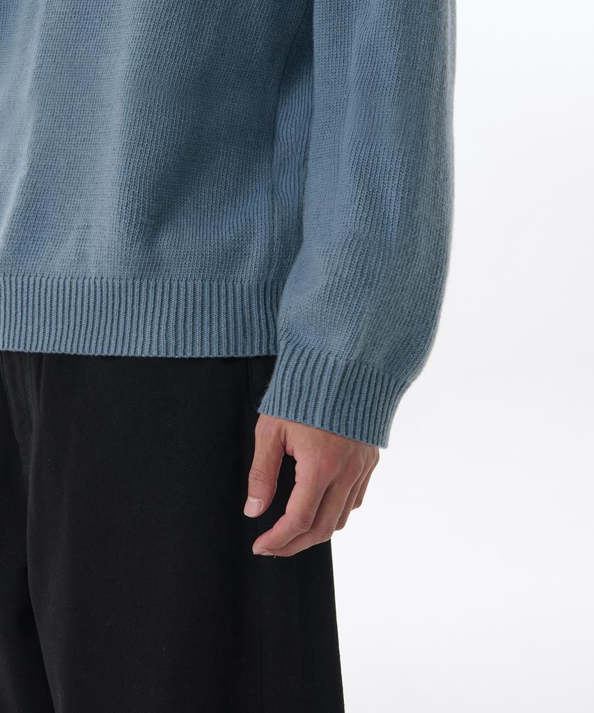 MUSINSA STANDARD Essential Crew Neck Knit [Blue Grey]