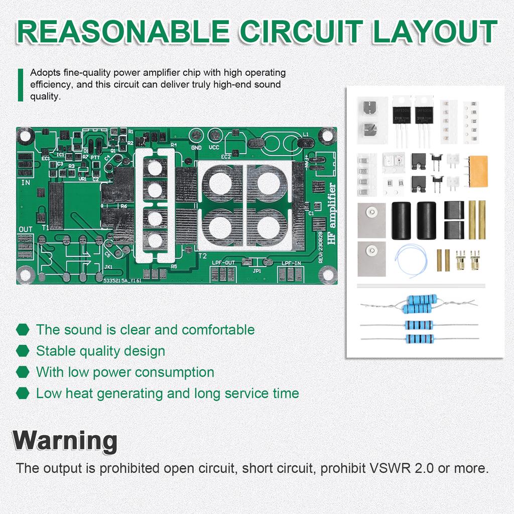 DIY Kit 70 Вт SSB Линейный ВЧ усилитель мощности 3,5-30 МГц для FT-817 KX3 Радио AM CW Частотная модуляция