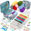 RMTIME Crochet Kit for Adult Crochet All Necessary Tools Included Beginners, 103-piece Set, Hooks, Threads, Hooks, Accessories,