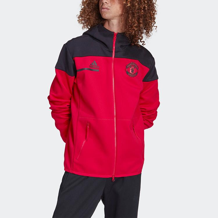 Adidas 2020-2021 Season Football Training Fit Jacket Men Outerwear Red GN4757