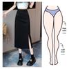 2024 New High-Waist A-Line Pleated Skirt: Women's Irregular Slit Hip Skirt for Spring & Autumn