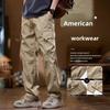Men's Spring Casual Straight-Fit Overalls: Versatile Long Pants for Daily Wear