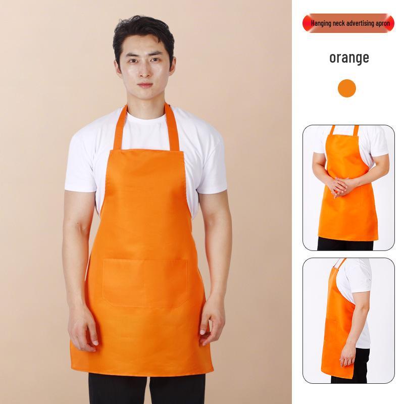Вельветовый фартук Oxford с отделкой под персиковую кожу: Униформа для ресторана и кафе с завязками на шее