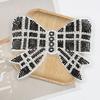 Black And White Beaded Bow Cloth Sticker Versatile Sweater Dress T-Shirt Jewelry Decorative Accessories Clothing Accessories