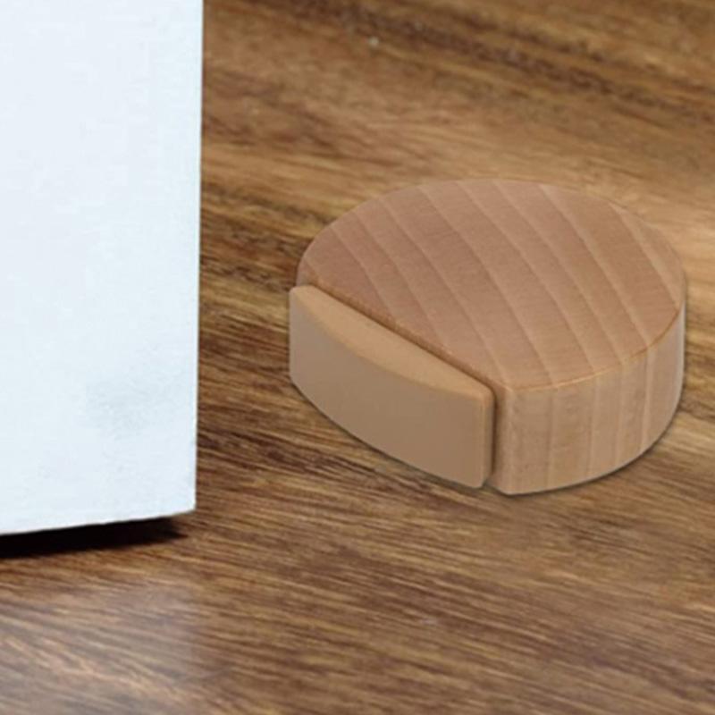Деревянная дверная защелка, предотвращающая столкновение, бесшумный клейкий дверной упор, бампер, напольное крепление
