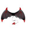 3Pcs/Set Demon Horn Hair Band Halloween Cosplay Props Funny Demon Wings Set  Costume Party