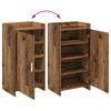 Shoe Cabinet with Storage Rustic Wood Finish 48 x 36 x 92 cm Engineered Wood