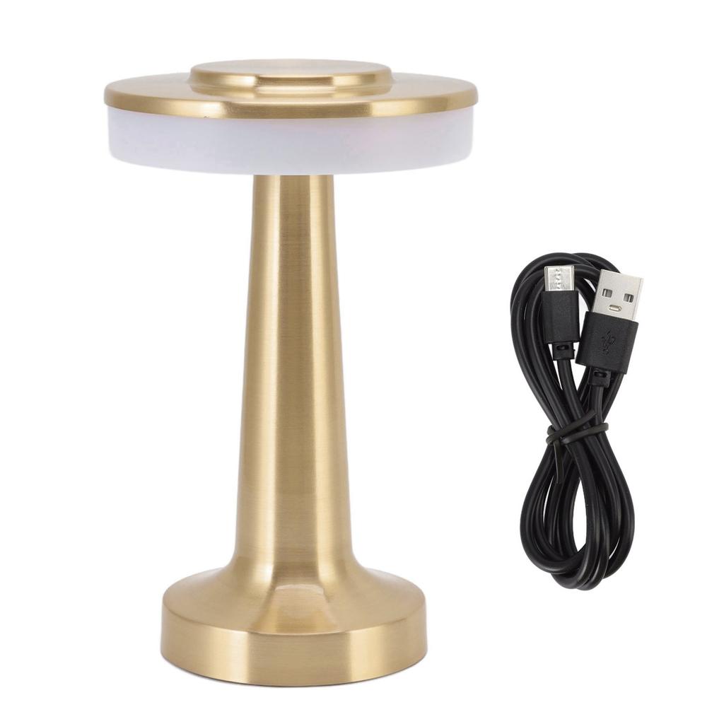 Portable LED Table Lamp Retro Touch Control 3 Levels Color Temperature Rechargeable Table Lamp