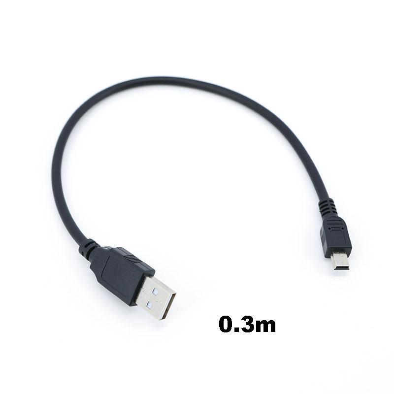 0.3-5M Мини B 5-контактный USB штекер удлинительный кабель к USB штекер T-порт 5-контактный Быстрая передача данных зарядное устройство для плеера автомобильного видеорегистратора GPS цифровой камеры HDD