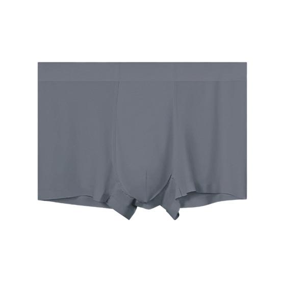 Мужское боксерское нижнее белье средней посадки с эластичным поясом, однотонные шорты-брифы, однотонные