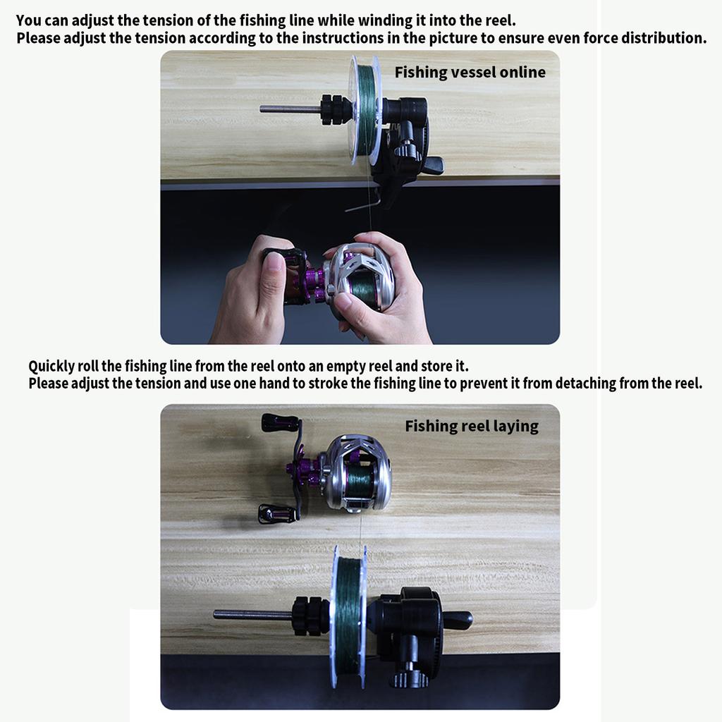 Fishing Line Spooler Spooling Station Systems with Clamp Fishing Line Winder Equipment for Efficient Line Spooling Tool