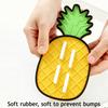 Ананас Силиконовый Держатель для Крышки Кастрюли Нескользящий Термостойкий Безопасный для Посудомоечной Машины Кухонный Столешница Фруктовая Форма Хранение Крышек Кастрюль Сушильный Коврик