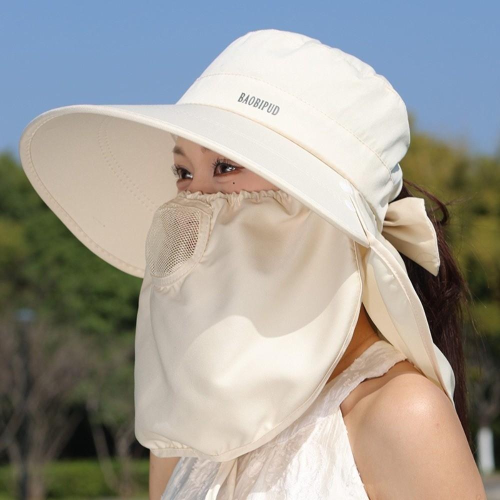 Wide Brim Sunscreen Sun Hat Lightweight Neck Flap Hat Visor Cap Picking Tea Hat Outdoor Activities