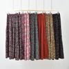 Cotton Noil Retro High-Rise Floral Skirt Mid-Length Slim Fit Casual A-Line Skirts Loose Homewear Clothing