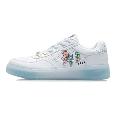Li Ning Disney Collaboration Series Нескользящие легкие дышащие низкие кроссовки для скейтбординга Мужские кроссовки Белые Синие AGCR203-6