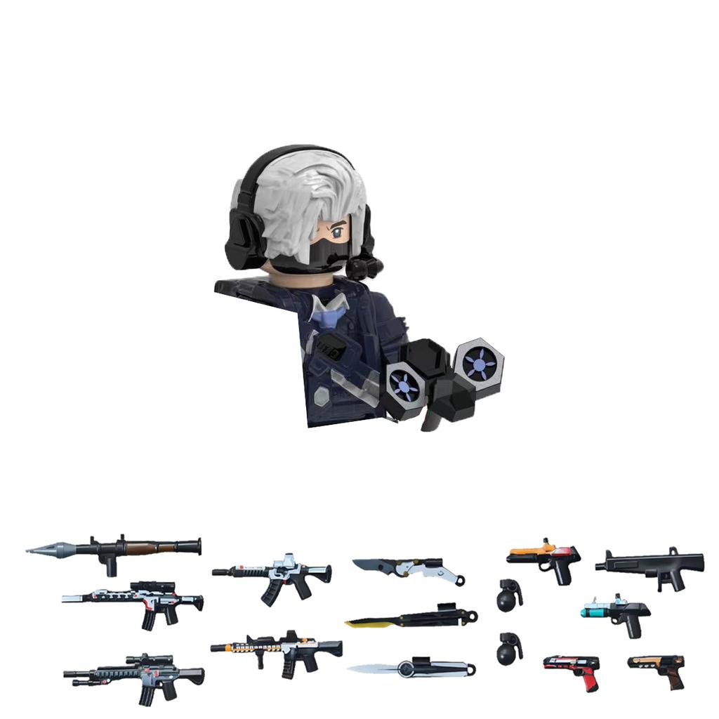 MOC UV Printing Military Building Blocks Accessories Soldier Figures Special Forces Army Sniper Police Bricks Toy Children Gift
