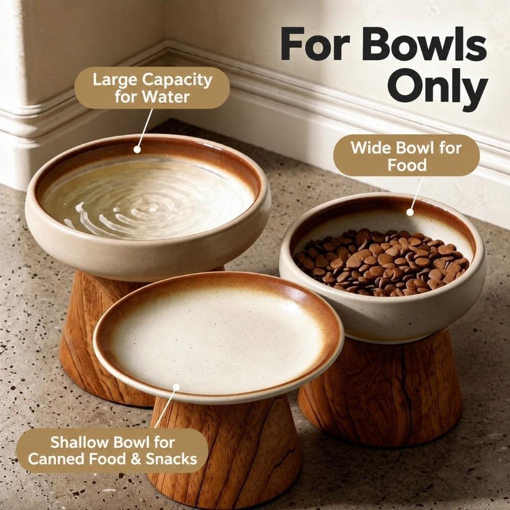 Large Caliber Ceramic Cat Bowl Raised Cat Food Bowl Dog Bowl Elevated Cat Bowl Cat Feeding