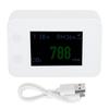 2.8in Air Quality Detector Infrared Induction Digital CO2 PM2.5 Tester USB Charging White