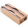 Bamboo Cling Film Cutter Box Wall Mounted Refillable Plastic Wrap Cutter Box 2 /3 Grids Minimalist Tin Foil Cutter Restaurants