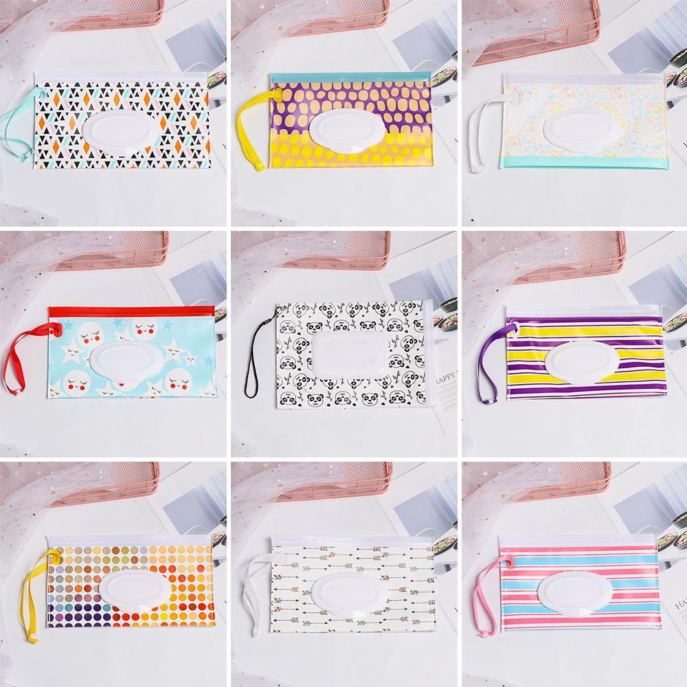 Carrying Case Snap-Strap Portable Wet Wipes Bag Tissue Box Stroller Accessories Cosmetic Pouch