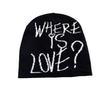 Korean Winter Knit Cap For Women With Letter Print Style Casual Cold Weather Hat