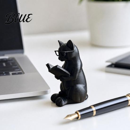 Украшение 'Кот читает книгу' 3D-печатная фигурка Декоративная с утяжеленным противоскользящим основанием