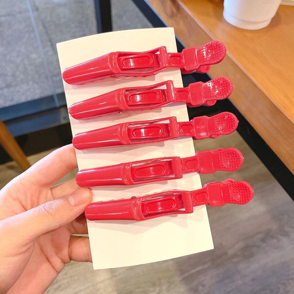 5pcs/set Plastic Alligator Hairpin Fashion Hair Grip Clips Haircut Section Clamps Girls