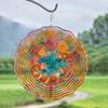 360 Degree Rotating Metal Wind Spinner for Garden with Fox and Flower Design Hanging Decor for Lawn Balcony Outdoor All Season Gift