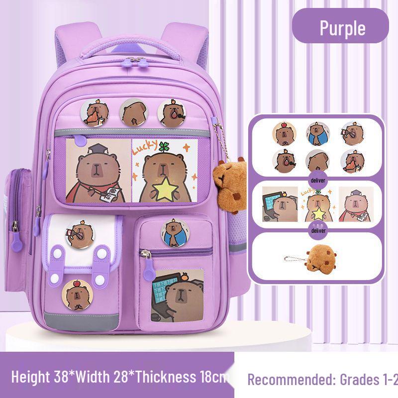 Легкий детский рюкзак с защитой позвоночника для 1-6 классов, большой вместимости, идеально подходит для мальчиков и девочек.