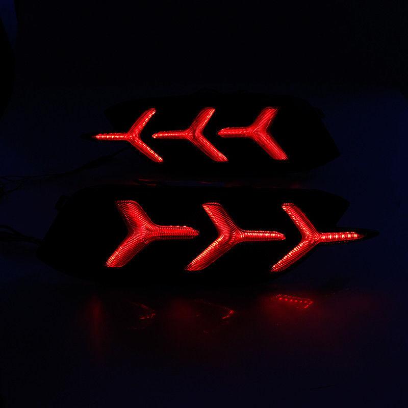 Динамический плавный сигнал поворота, светодиодный отражатель заднего бампера, вождение автомобиля, стоп-сигнал для Honda Civic 2016 2017