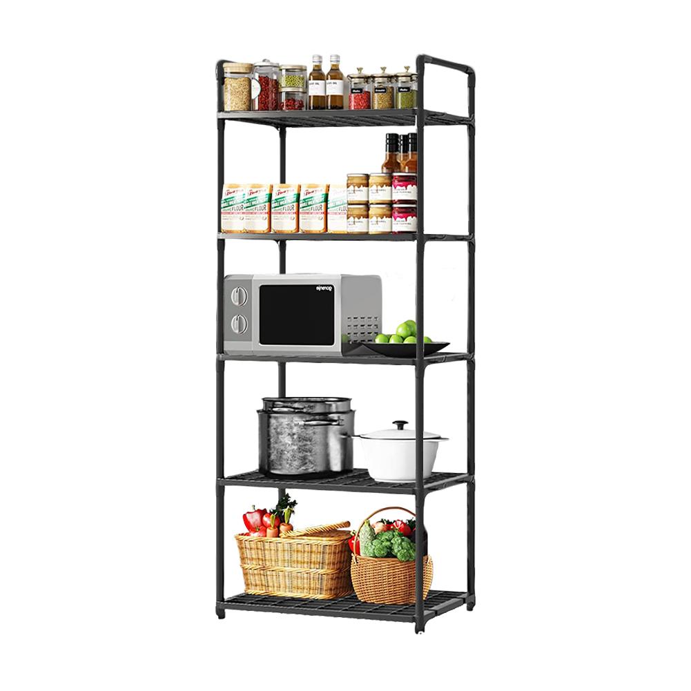5 Tier Storage Shelf 66 Lbs Capacity Storage Shelves Adjustable Standing Shelf for Kitchen Pantry Closet Bathroom Laundry Garage