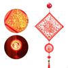 Fu Blessing Hanging Ornament Chinese Year LED Decor for Window Wall