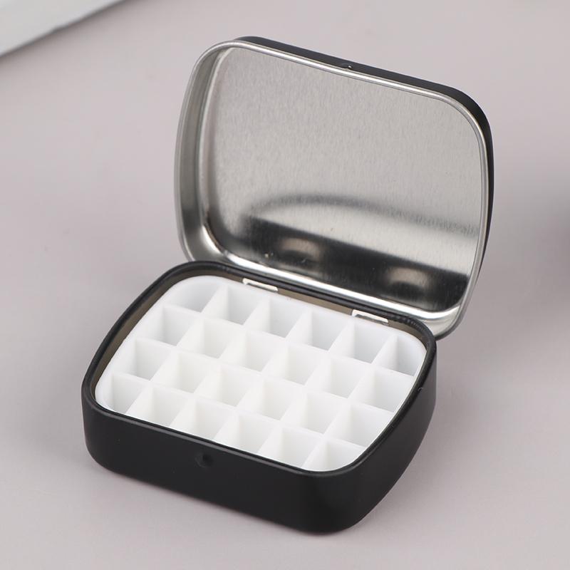 Портативная пустая жестяная коробка для акварельных красок, 12/24 сетки, мини-палитра для акварельных красок, лоток для красок для путешествий, товары для рукоделия