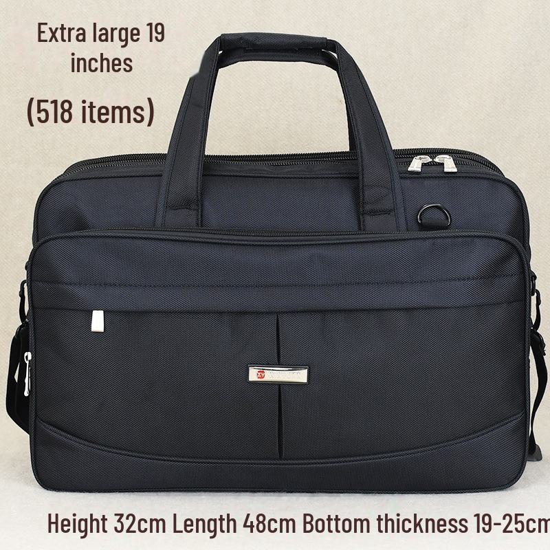 Мужской холщовый деловой портфель большой вместимости для ноутбука и документов — дорожная сумка-мессенджер.