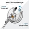 Stainless Steel Round Disc Lock with 2 Keys Security Lock Disc Locking Padlock  Outdoor Use