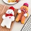 Gingerbread Man Drink Bottles with Lid 400ml Reusable Christmas Beverage Container for Milk Juice Tea Coffee DIY Festive Gifts