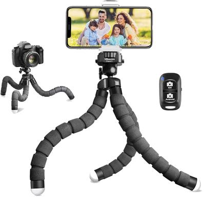 Штатив для смартфона UBeesize, вращающийся на 360 градусов, беспроводной пульт дистанционного управления, зажим для смартфона, легко совместимый с подходящими счетами-фактурами.