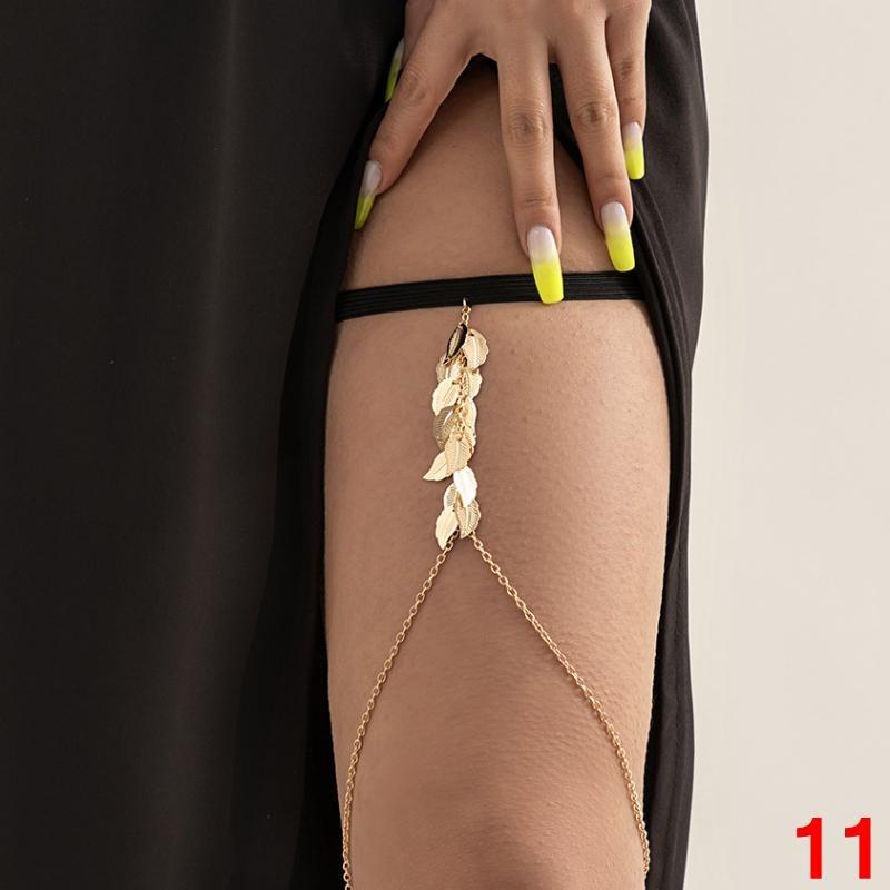 Сексуальная многослойная цепочка с жемчугом и кисточками для женщин, простая регулируемая эластичная цепочка на бедро, пляжные украшения для тела