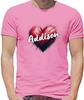 Love Heart Addison - Mens T-Shirt - Music Musician Singer Rae Tour Gig Fan