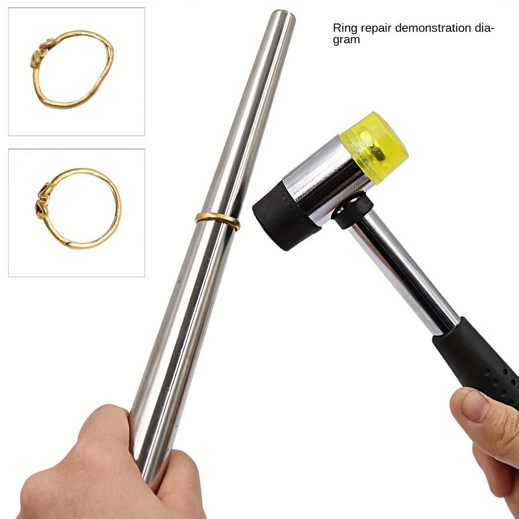 1 шт./2 шт. Двусторонняя клейкая лента Молоток Изготовление ювелирных изделий + Инструмент для формирования колец Набор инструментов для изготовления, гибки, полировки и шлифовки колец