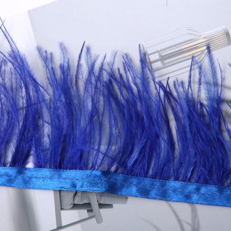 Платье из страусиных перьев 8-10 см, модное украшение, ткань с перьями и кисточками, аксессуары для одежды 