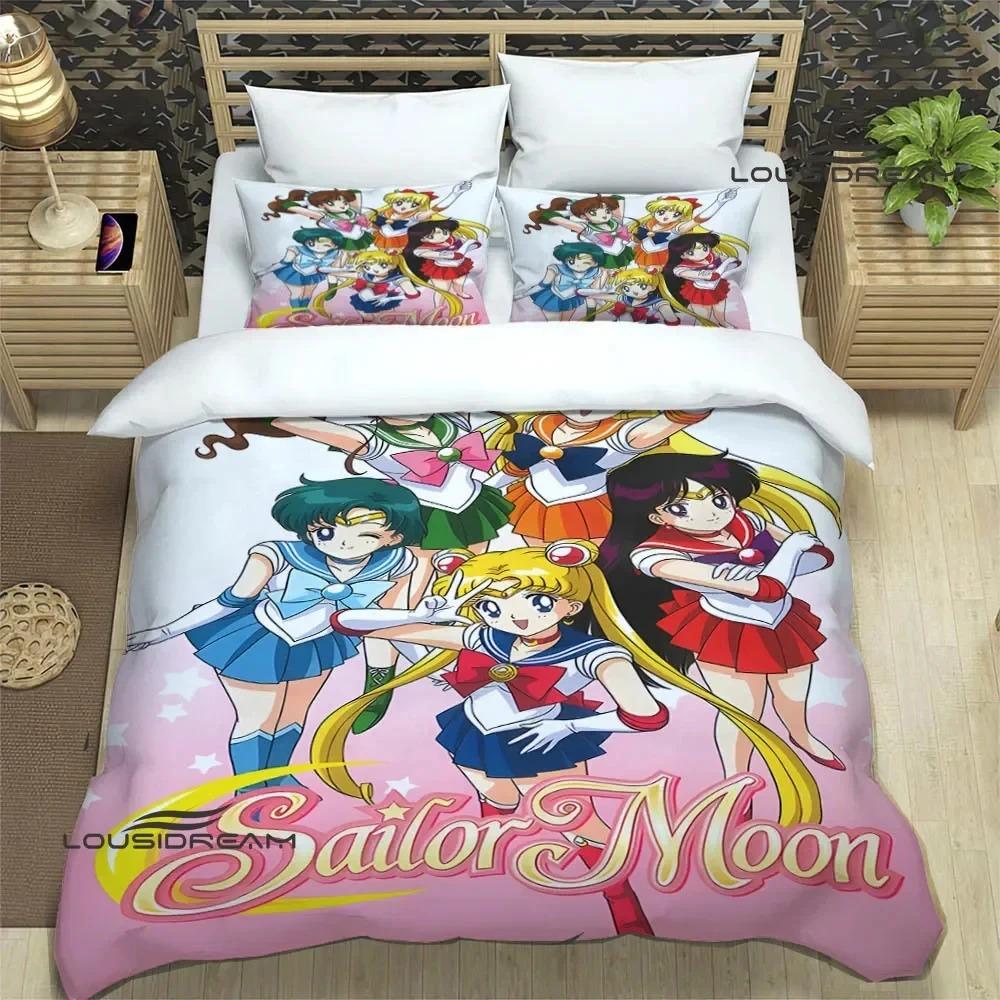 Комплекты постельного белья Cartoon S-Sailor Moon, изысканный комплект постельного белья, пододеяльник, комплект постельного белья, роскошный подарок на день рождения