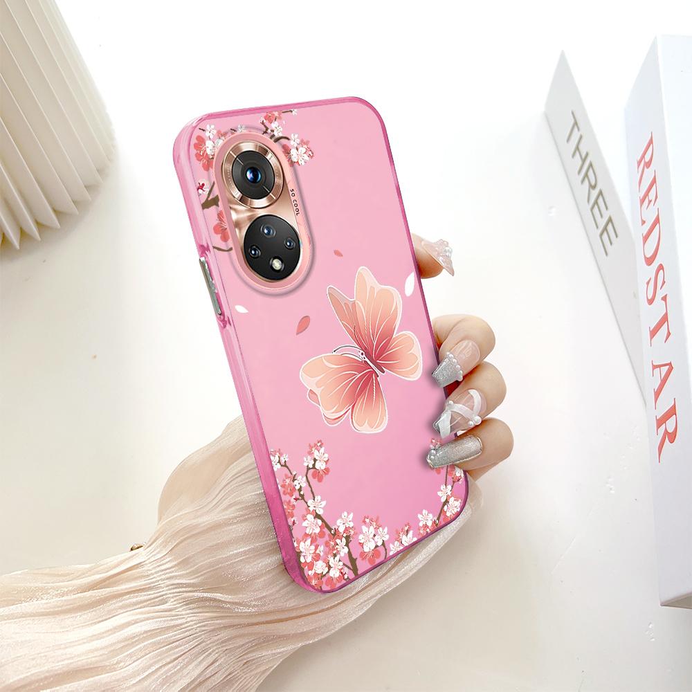 Раскрашенный узор, разноцветный, серебристый, двусторонний твердый корпус, противоударный противоударный чехол для телефона для Huawei Honor Infinix Tecno iPhone