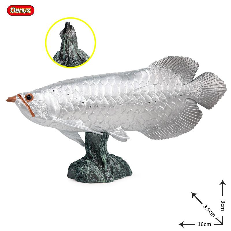 Oenux Модель Морские Животные Фигурки Экшн Океанские Рыбы Парусник Окунь Групер Лосось Фигурки для Аквариума ПВХ Обучающая Детская Игрушка